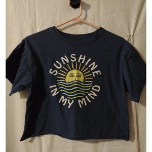 Modern Lux Med Cropped Blue Tshirt, NWOT